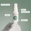 Diagram of skin benefits of Congested Skin Face Serum. It calms inflammation, balances, clears and is anti bacterial