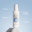 Diagram of skin benefits of collagen boost face moisturiser. It hydrates, plumps, repairs and boosts collagen